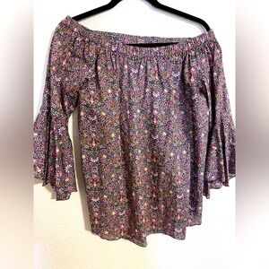 Floral Antonio Melani Off-Shoulder Women's Shirt